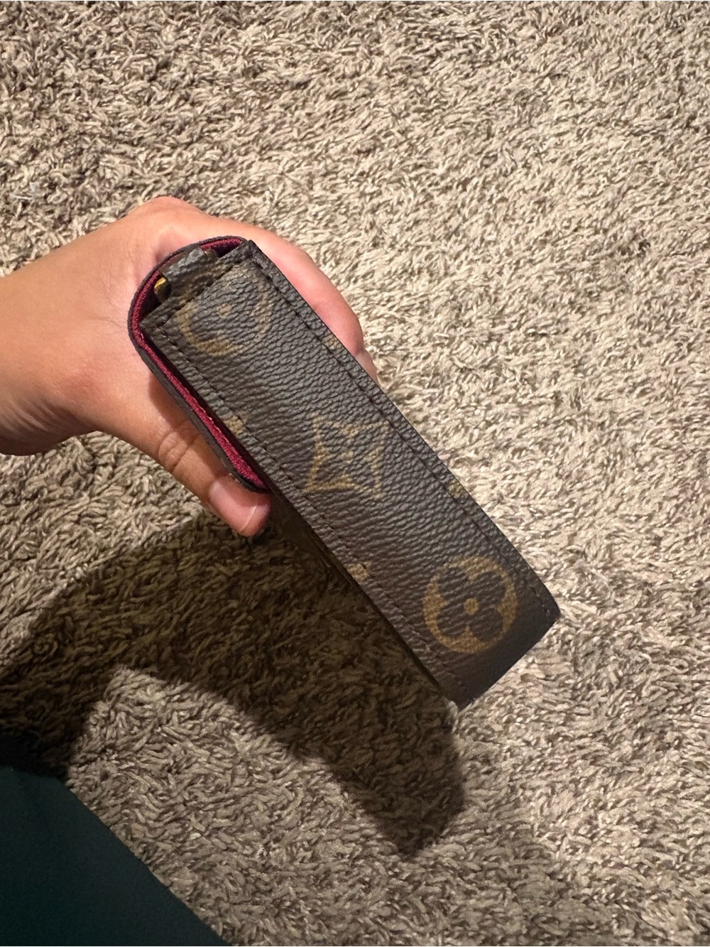 Louis Vuitton Brown Monogram Crossbody Wallet with Gold Chain - Picture 7 of 16
